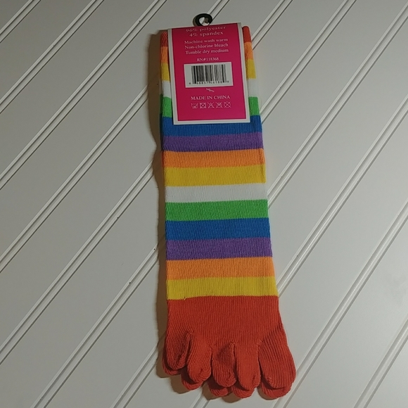 Focus Brown Rainbow Comfort Toe Socks-3/$25.00 - Picture 8 of 8